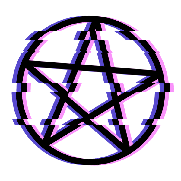 glitched pentagram